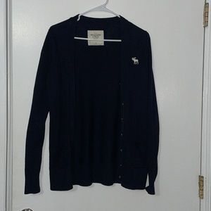 Abercrombie navy cardigan with button closure